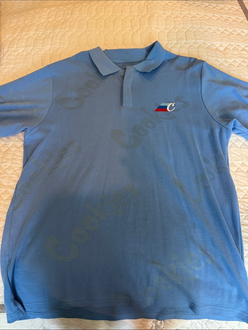Cookies Men's Blue Polo Shirt
